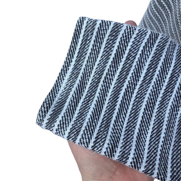 Chico’s Weekend Top Sz 1 Cowl Neck 3/4 Sleeve Sweater Gray Striped Comfort - Picture 5 of 10